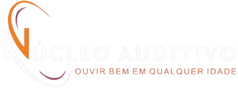 Logo da empresa Núcleo Auditivo, especialista em exames auditivos e de equilíbrio.