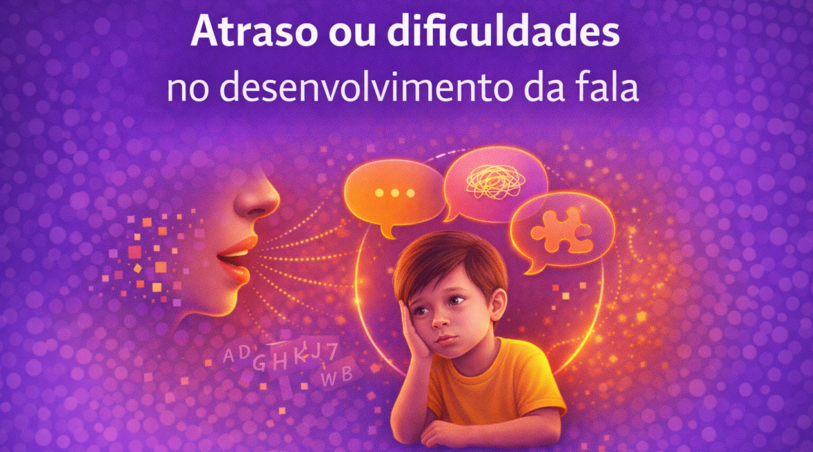 Atraso ou dificuldades no desenvolvimento da fala