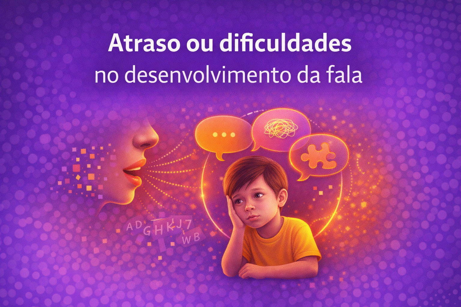Atraso ou dificuldades no desenvolvimento da fala
