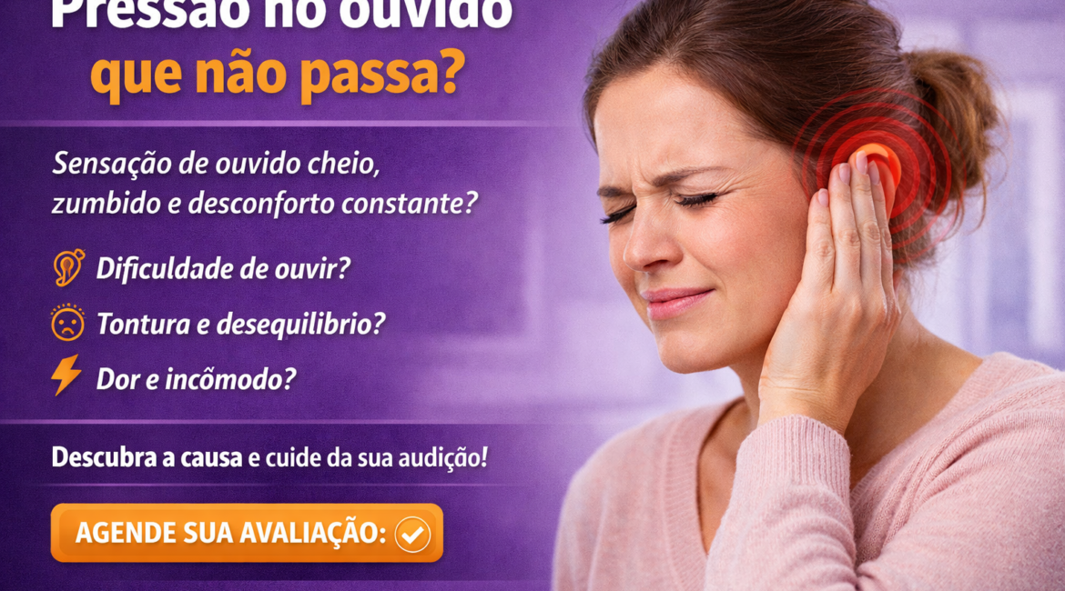 Pressão no ouvido que não passa