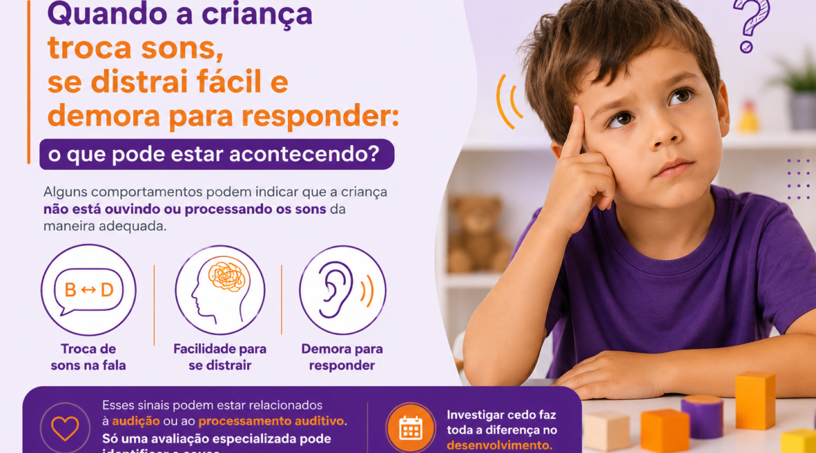 Quando a criança troca sons, se distrai fácil e demora para responder: o que pode estar acontecendo?