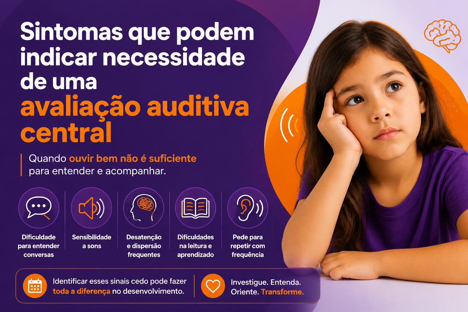 Sintomas que podem indicar necessidade de uma avaliação auditiva central